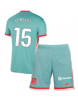 Atletico Madrid Clement Lenglet #15 Replika Borta Kläder Barn 2024-25 Kortärmad (+ byxor)